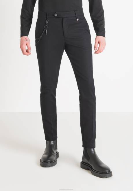 pantalon jagger coupe carotte en coton stretch tissé Antony Morato noir Hommes vêtements 4B4P231