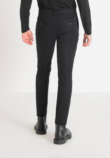 pantalon jagger coupe carotte en coton stretch tissé Antony Morato noir Hommes vêtements 4B4P231