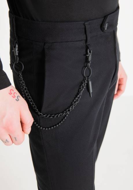 pantalon jagger coupe carotte en coton stretch tissé Antony Morato noir Hommes vêtements 4B4P231