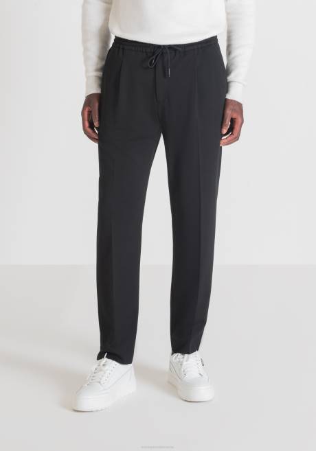 pantalon neil coupe classique en tissu mélangé de viscose stretch avec pli central Antony Morato noir Hommes vêtements 4B4P235