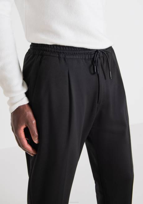 pantalon neil coupe classique en tissu mélangé de viscose stretch avec pli central Antony Morato noir Hommes vêtements 4B4P235