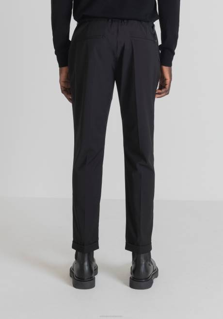 pantalon rad slim fit longueur cheville avec pli central Antony Morato noir Hommes vêtements 4B4P229