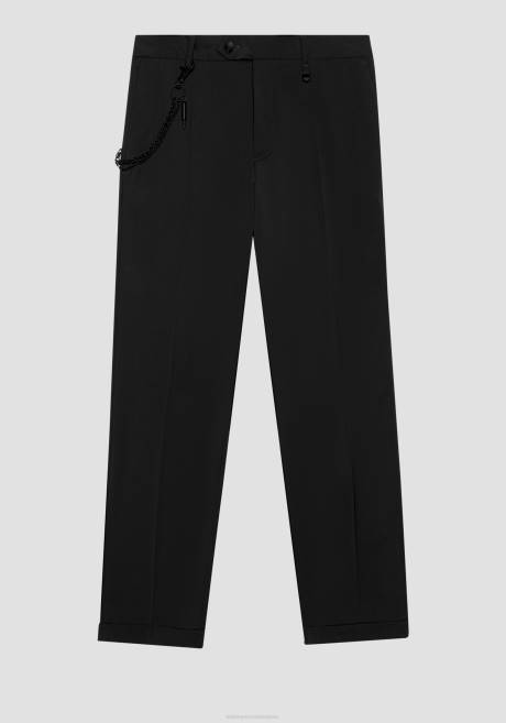 pantalon rad slim fit longueur cheville avec pli central Antony Morato noir Hommes vêtements 4B4P229