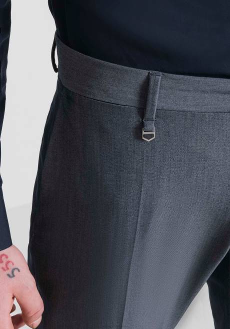 pantalon slim fit bonnie en mélange de viscose stretch effet denim Antony Morato bleu clair Hommes vêtements 4B4P266