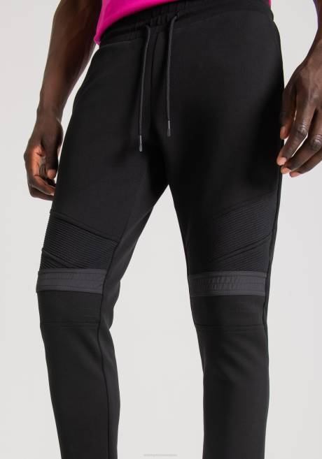 pantalon super slim fit en tissu de coton mélangé avec contraste en nylon shioze Antony Morato noir Hommes vêtements 4B4P238