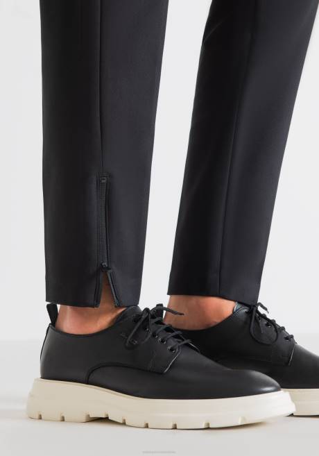 pantalon thom coupe skinny en coton mélangé stretch avec fermeture éclair sur le bas Antony Morato noir Hommes vêtements 4B4P234