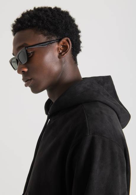 sweat coupe classique en tissu élastique effet suède Antony Morato noir Hommes vêtements 4B4P60