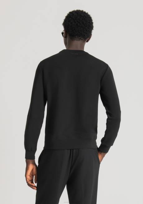 sweat-shirt coupe classique en coton mélangé avec imprimé tête de mort multicolore Antony Morato noir Hommes vêtements 4B4P68