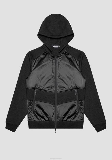 sweat-shirt coupe classique en tissu stretch avec détails contrastés Antony Morato noir Hommes vêtements 4B4P66