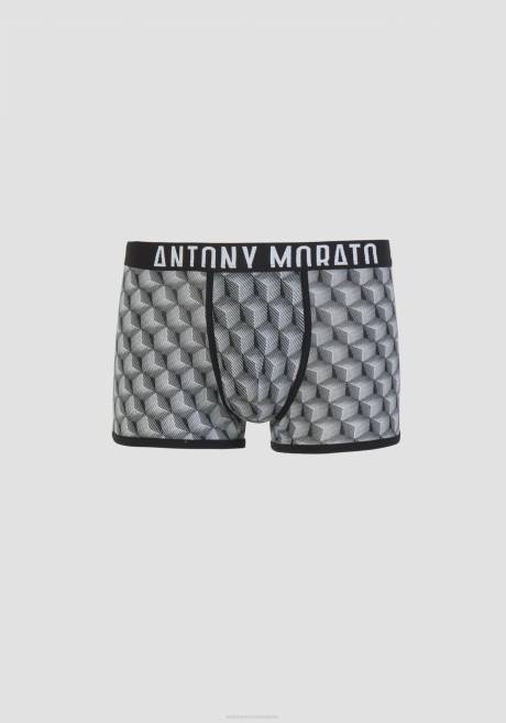 boxer en coton à imprimé géométrique Antony Morato noir Hommes vêtements 4B4P286