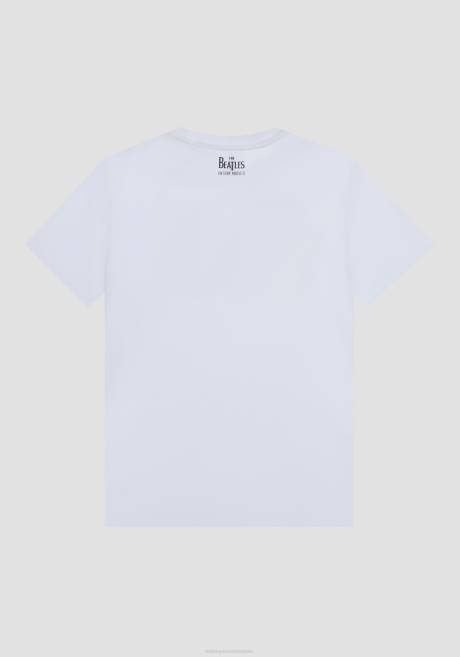 t-shirt coupe classique en 100% coton avec imprimé des Beatles Antony Morato blanc Hommes vêtements 4B4P167