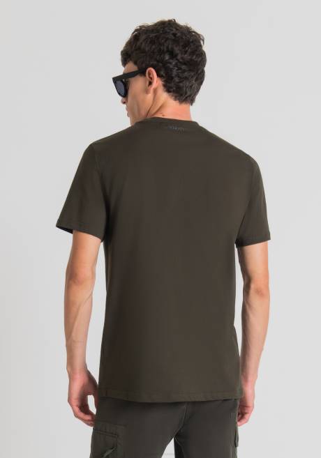 t-shirt coupe classique en 100% coton avec imprimé tigre Antony Morato 4075 Hommes vêtements 4B4P184