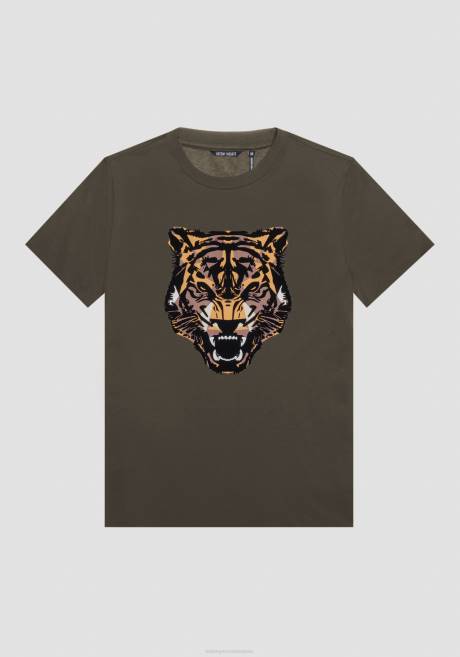t-shirt coupe classique en 100% coton avec imprimé tigre Antony Morato 4075 Hommes vêtements 4B4P184