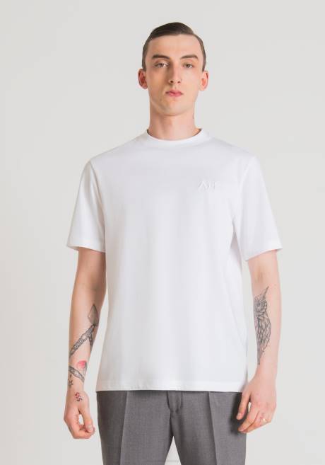 t-shirt oversize en 100% coton avec logo brodé Antony Morato blanc Hommes vêtements 4B4P152