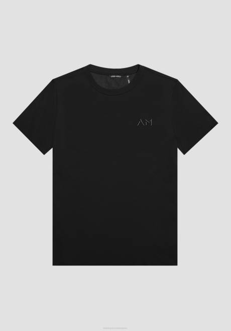 t-shirt oversize en pur coton avec logo brodé Antony Morato noir Hommes vêtements 4B4P194