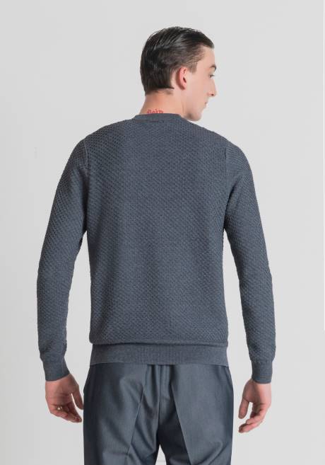 pull coupe classique en fil effet denim Antony Morato bleu clair Hommes vêtements 4B4P98