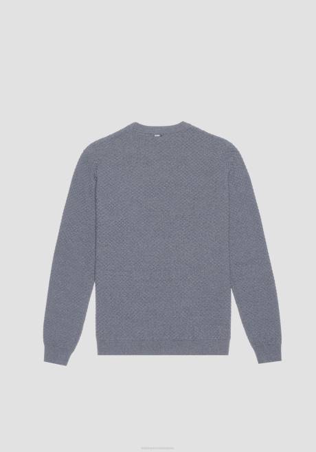 pull coupe classique en fil effet denim Antony Morato bleu clair Hommes vêtements 4B4P98