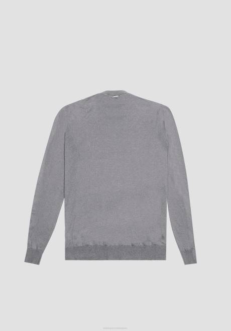 pull coupe classique en laine mélangée douce Antony Morato mélange gris moyen Hommes vêtements 4B4P78
