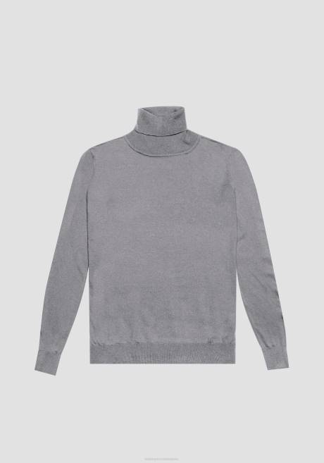 pull coupe classique en laine mélangée douce Antony Morato mélange gris moyen Hommes vêtements 4B4P82