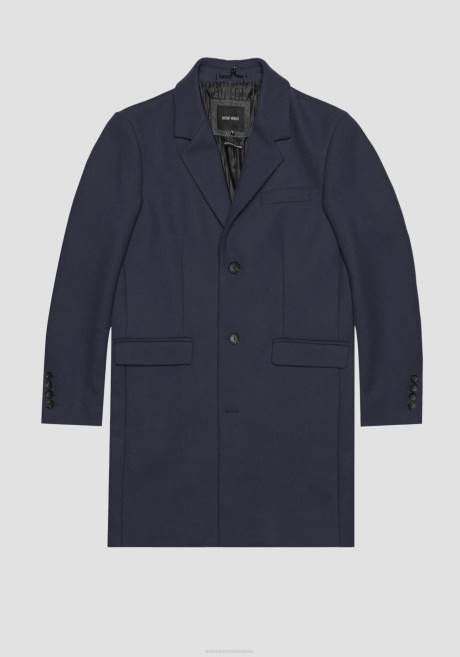 manteau coupe slim russel en tissu mélangé laine et cachemire Antony Morato encre bleue Hommes vêtements 4B4P18