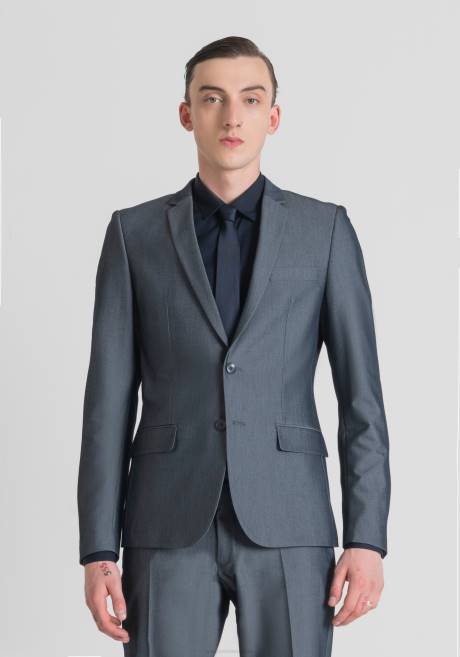 veste Bonnie Slim Fit en viscose mélangée stretch Antony Morato bleu clair Hommes vêtements 4B4P27