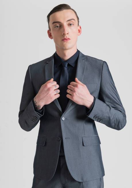 veste Bonnie Slim Fit en viscose mélangée stretch Antony Morato bleu clair Hommes vêtements 4B4P27