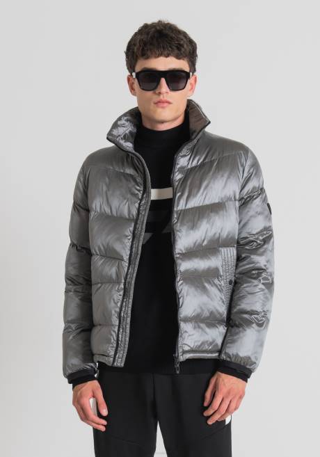 veste coupe classique avec rembourrage éco-durable à effet irisé Antony Morato gris acier Hommes vêtements 4B4P21