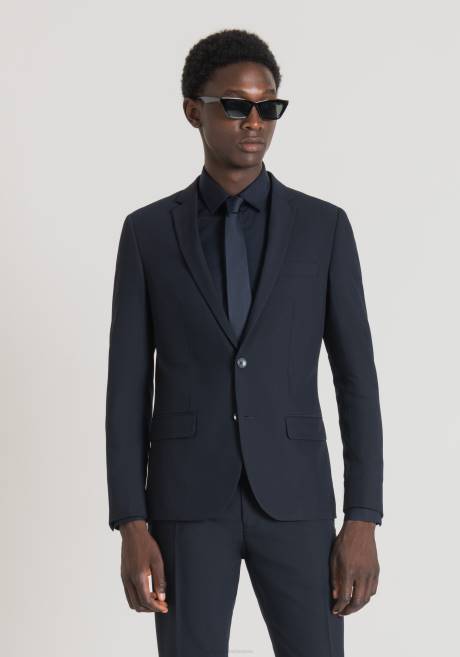veste coupe slim bonnie en tissu mélangé de viscose stretch Antony Morato encre bleue Hommes vêtements 4B4P33