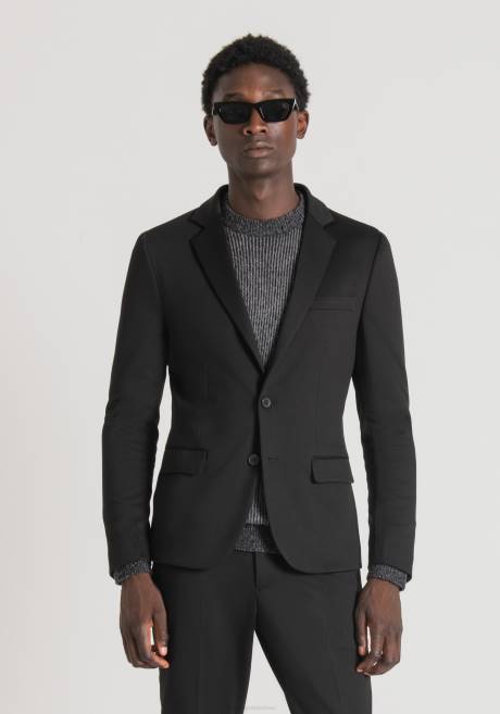 veste coupe super slim ashe en tissu mélangé de viscose extensible de couleur unie Antony Morato noir Hommes vêtements 4B4P30
