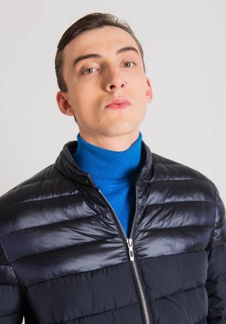veste en nylon coupe classique avec détails en tissu technique Antony Morato encre bleue Hommes vêtements 4B4P13