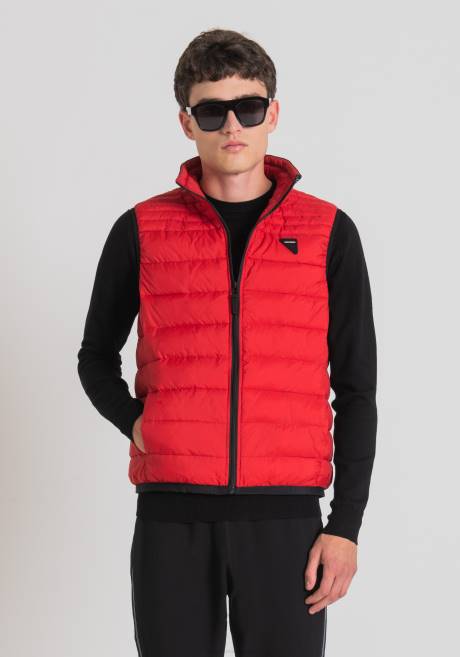 veste en nylon sans manches avec rembourrage écologique Sorona Aura Antony Morato rouge Hommes vêtements 4B4P23
