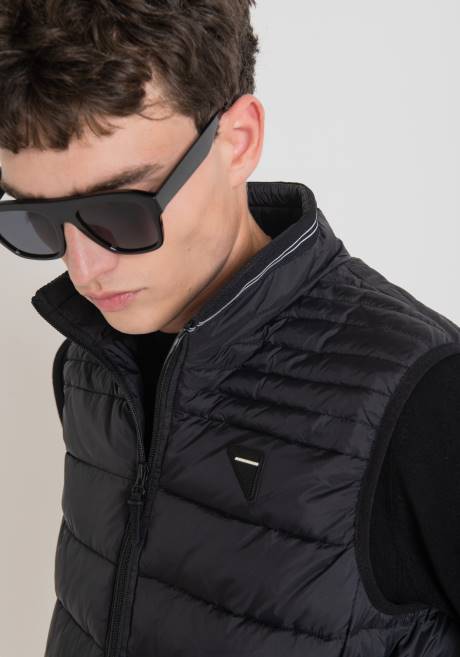 veste sans manches en nylon coupe slim avec rembourrage écologique Sorona Aura Antony Morato noir Hommes vêtements 4B4P9