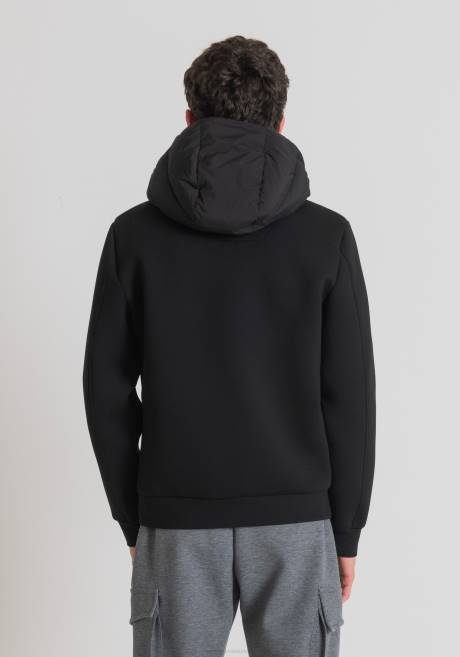 veste slim fit en tissu technique matelassé avec capuche Antony Morato noir Hommes vêtements 4B4P12